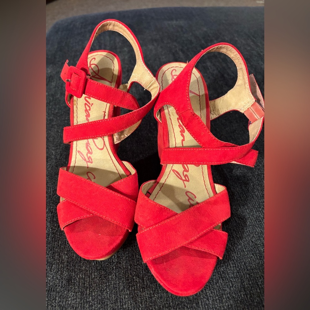 American Rag red platform shoes-HOLD for gawahzee